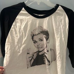 Miley Cyrus baseball tee